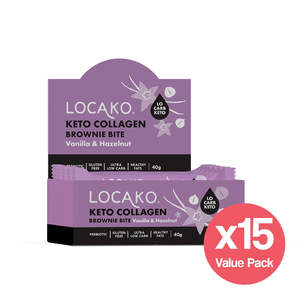 Locako Keto Collagen Brownie Bite - Vanilla Hazelnut (x15)