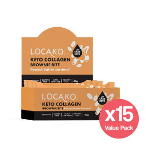 Locako Keto Collagen Brownie Bite - Peanut Butter Caramel (x15)