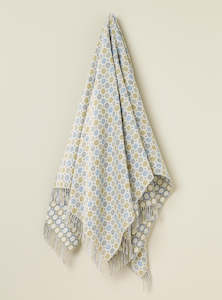 Milan Blue 100% Merino Throw