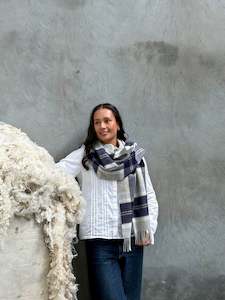 All Clothing: Bannockbane Silver 100% Merino Oversized Scarf