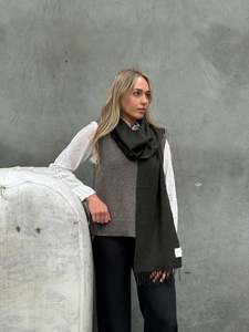 All Clothing: Dark Moss 100% Merino Scarf