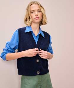 Harley Fairisle Knitwear: Brora Supersoft Lambswool V Neck Waistcoat