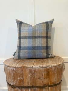 The Heritage Cushion Cover - Melbourne Silver & Denim