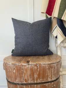 The Heritage Cushion: The Heritage Cushion Cover - Herringbone Denim