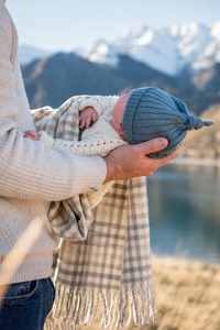 New Arrivals: Gingham Natural 100% Merino Baby Blanket (PRE-ORDER)