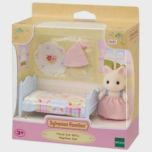 Sylvanian Families: Sylvanian Families Floral Cat Girls Naptime Set