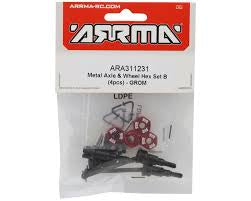 R C Parts: Arrma Mojave Grom Metal Axle & Wheel Hex Set B (4) [ARA311231]