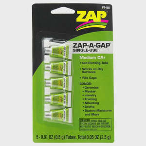 Paints And Adhesives: Zap-A-Gap (0.5g) Single Use x5