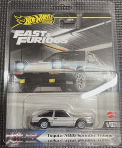Toys: Hotwheels Premium Fast & Furious Silver Toyota AE86 Sprinter Trueno 1/5