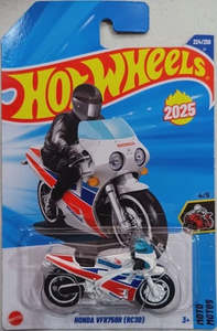 Toys: Hot Wheels New 2025 Honda VFR750R (RC30) White #224