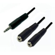 Stereo 2M Y Cable 3.5mm Plugs 2m