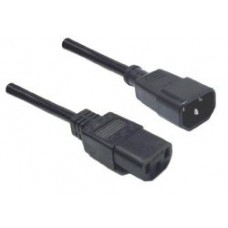 Power Extension Cable 1.8m IEC 10A SAA Approved Power Cord. (C14 to C13) BLACK Colour