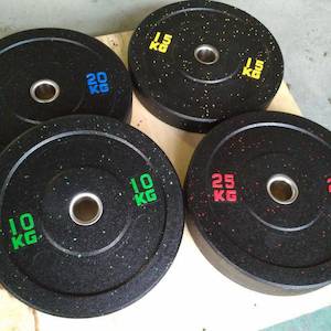 100KG Set - Bumper Weights Plates D:45cm 5cm Olympic (EZ221C100)