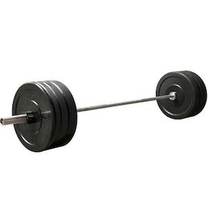 100KG Bumper Combo: 80KG Bumper Plates + 2.2m Bar 7ft Olympic Bar 20KG 50mm