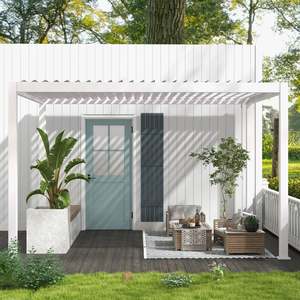 Louvred Pergola 3x4m White Colour