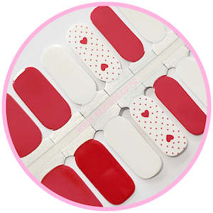 Romance: Dot My Heart Nailwraps – Polka Dot, Hearts & Romance 💘