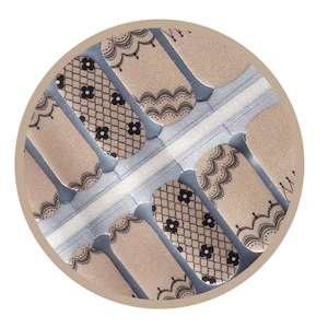 Romance: Black Lace on Tan Shimmer Nailwrap Set