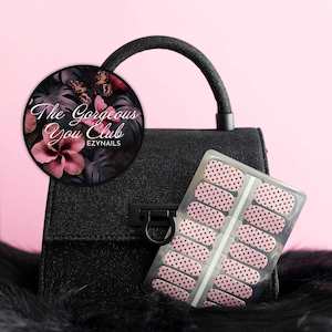 Romance: Pink polka hearts Nailwraps