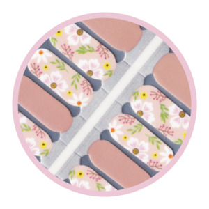 Floral: Floral beige pink everyday gorgeous nailwraps