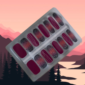 Summer: Midnight Ember – Wilderness Sunset Nailwraps
