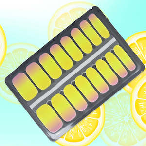 Lemon Sorbet Sunset Nailwraps – Yellow to Pink Ombre Nails