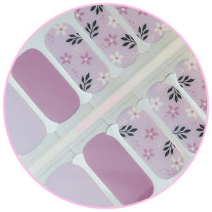 Glitter: Lilac Bloom Nailwraps, Soft Florals & Elegant Pinks