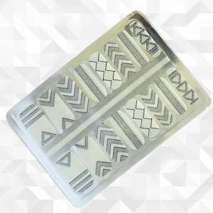 Glitter: Monochrome Maze Nailwraps – Silver & White Geometric Nail Stickers