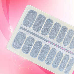 Glitter: Midnight Silver Glitter Nailwraps Sparkling Shine