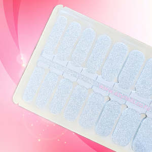 Glitter Frost Nailwraps – Icy Silver Sparkle Finish