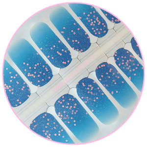 Glitter: Ocean Sparkle Nailwraps, Deep Blue with a Pop of Glitter