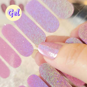 Beautiful Creatures: Fairy Floss Flash – Holographic Lilac Gel Nail Wraps