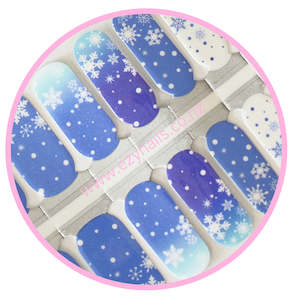 Themes: Frosty Snowflake Lagoon Nailwrap Set