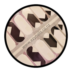 Monochrome lines and windows Nailwraps set