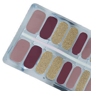 Romance: Golden Blush Nailwraps – Sparkle with Subtle Glam!