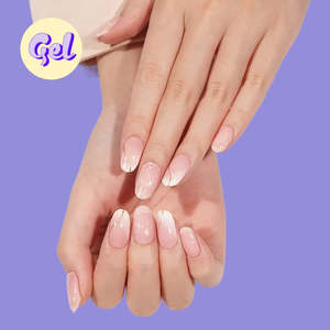Solid: Blush Sparkle Swirl Gel Nailwraps