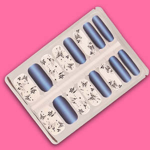 Blue Cat-Eye Butterfly Drift Nailwraps