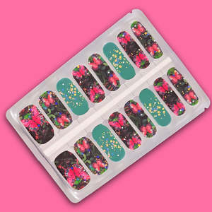 Teal Flutter Fantasy Nailwraps