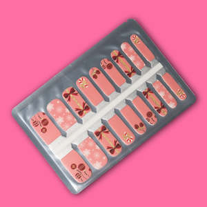 Mini Christmas Bow and Candy Nailwraps - Kids Set