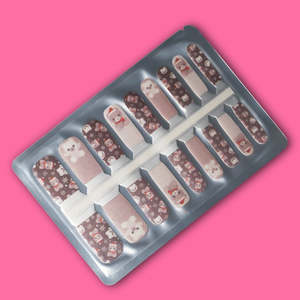 Themes: Mini Santa & Teddy Christmas Nailwraps – Kids Set