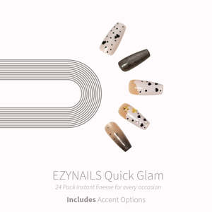 Romance: EZYNAILS Quick Glam – Starry Heart Press On Nails (24 Pack)