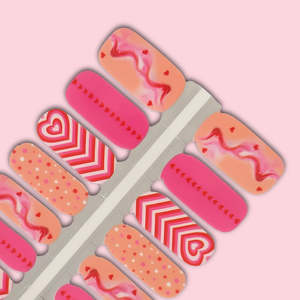 Romance: Sweetheart Swirls Nailwraps 💕 Valentine’s Edition
