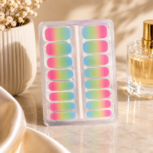 Blue Nails Nz: Rainbow Pastel Ombre Nail Wraps