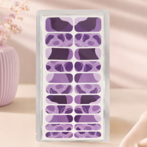 Work Nails Nz: Amethyst Flow | Purple Abstract 22 Nail Wraps