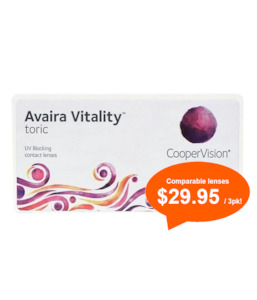 Products: Avaira Vitality Toric from Ezyvision our brand just $29pk