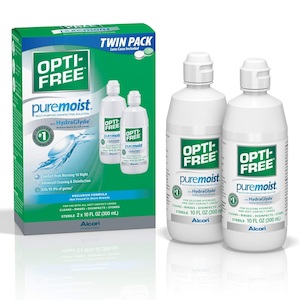 Products: OPTI-FREE Pure Moist Twin Pack 2 x 300ml - Ezyvision.co.nz