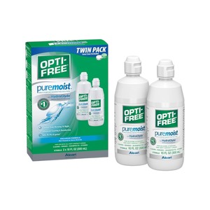 Products: Opti-Free PureMoist Multi-Purpose Contact Lens Solution – Twin Pack (2 × 300ml) Ezyvision.co.nz