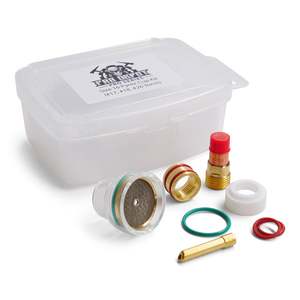 Size 16 Pyrex Glass Gas Lens Cup Kit