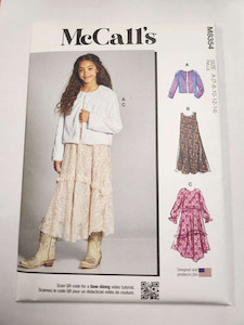 Products: McCall's M8354 GirlsDress, Slip and Jacket FAB FABRICS