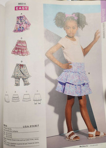 McCall's M8316 Childrens Skorts FAB FABRICS