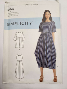 SIMPLICITY S9140 Misses' Pullover Relaxed Dress FAB FABRICS
